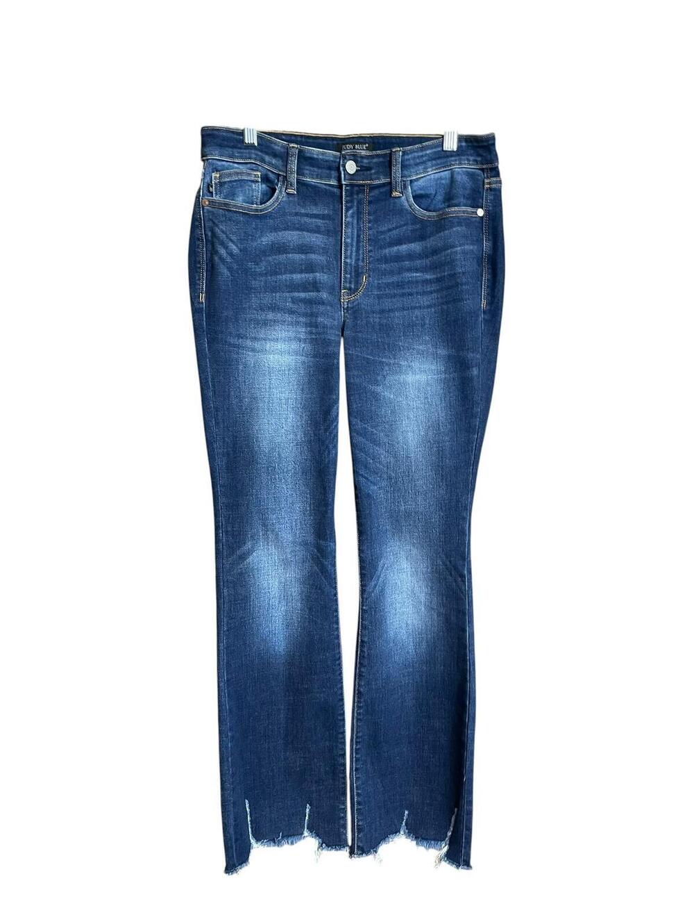 Judy Blue High Rise Bootcut Jeans with frayed hem size 11/30